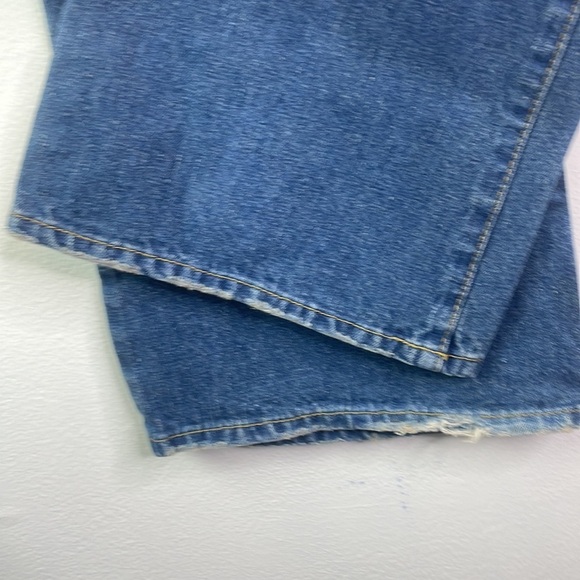 Abercrombie & Fitch Size 6 Boot cut Intentionally Distressed Jeans whiskering - Picture 8 of 10